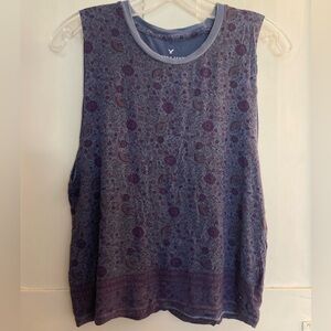 AEO Floral Muscle Tank